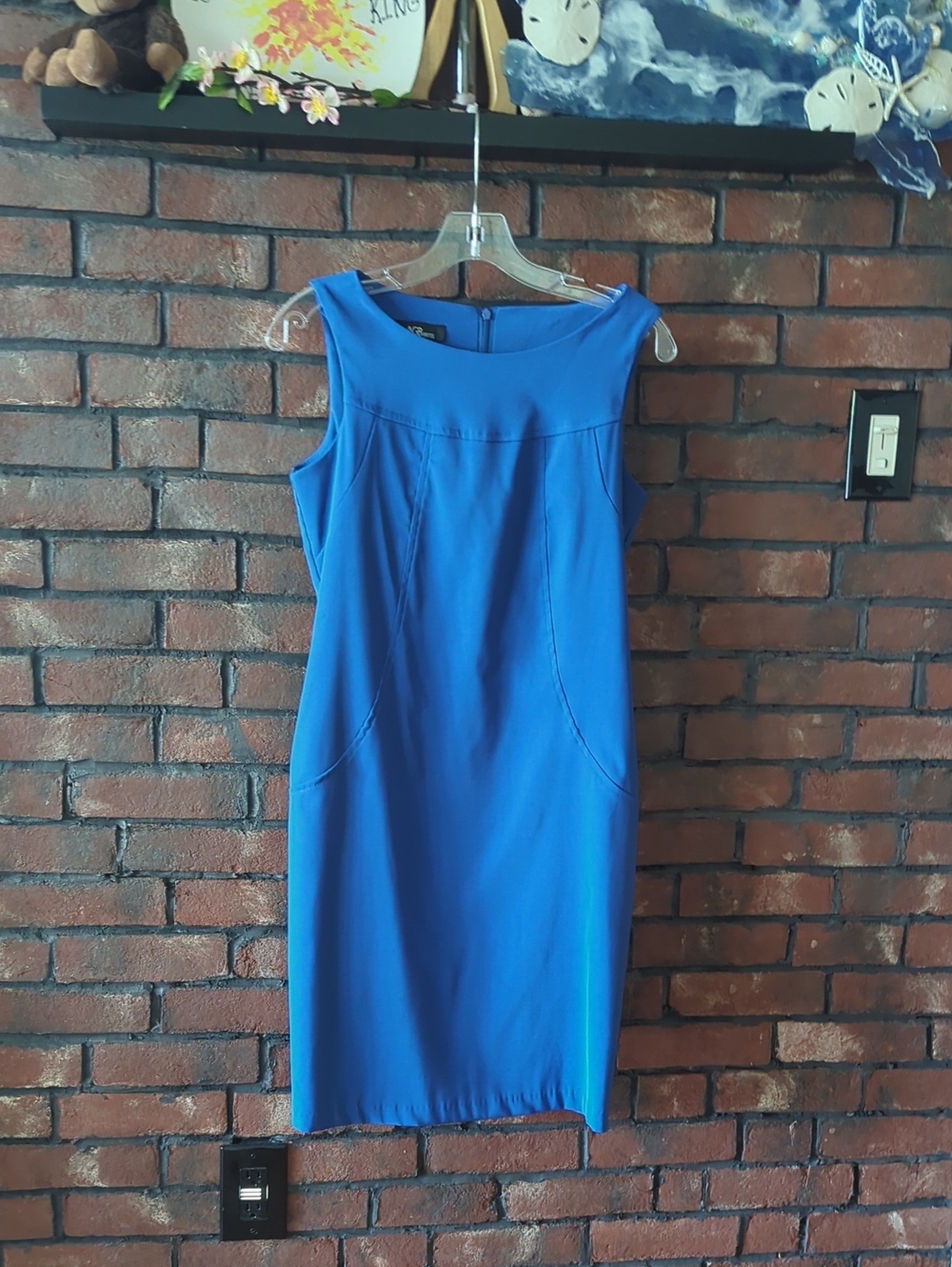 Gianni Bini Royal Blue Sleeveless Midi Sheath Dress